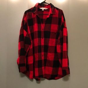 Buffalo Plaid Flannel Boyfriend Shirt